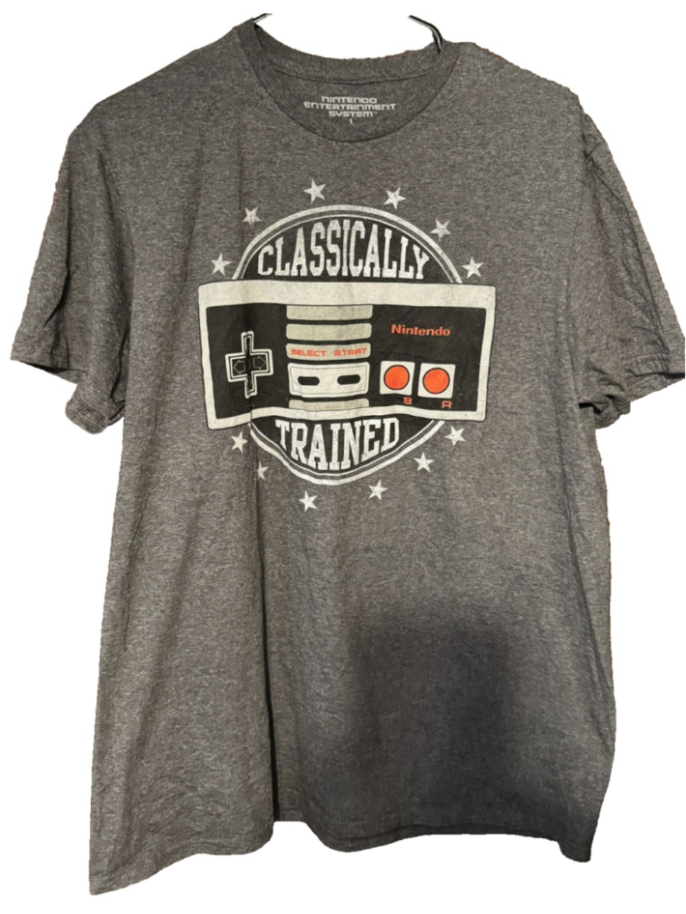 Nintendo Classically Trained T-Shirt Men's Size L Gray